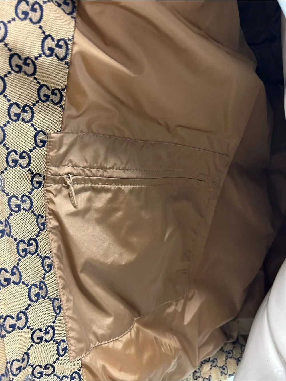 Gucci Gg Canvas Goose Down Jacket